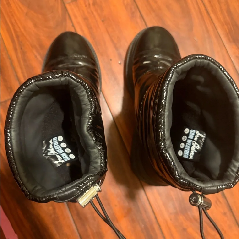 Sam Edelman Black Quilted Puffer Ankle Booties - Picture 6 of 15